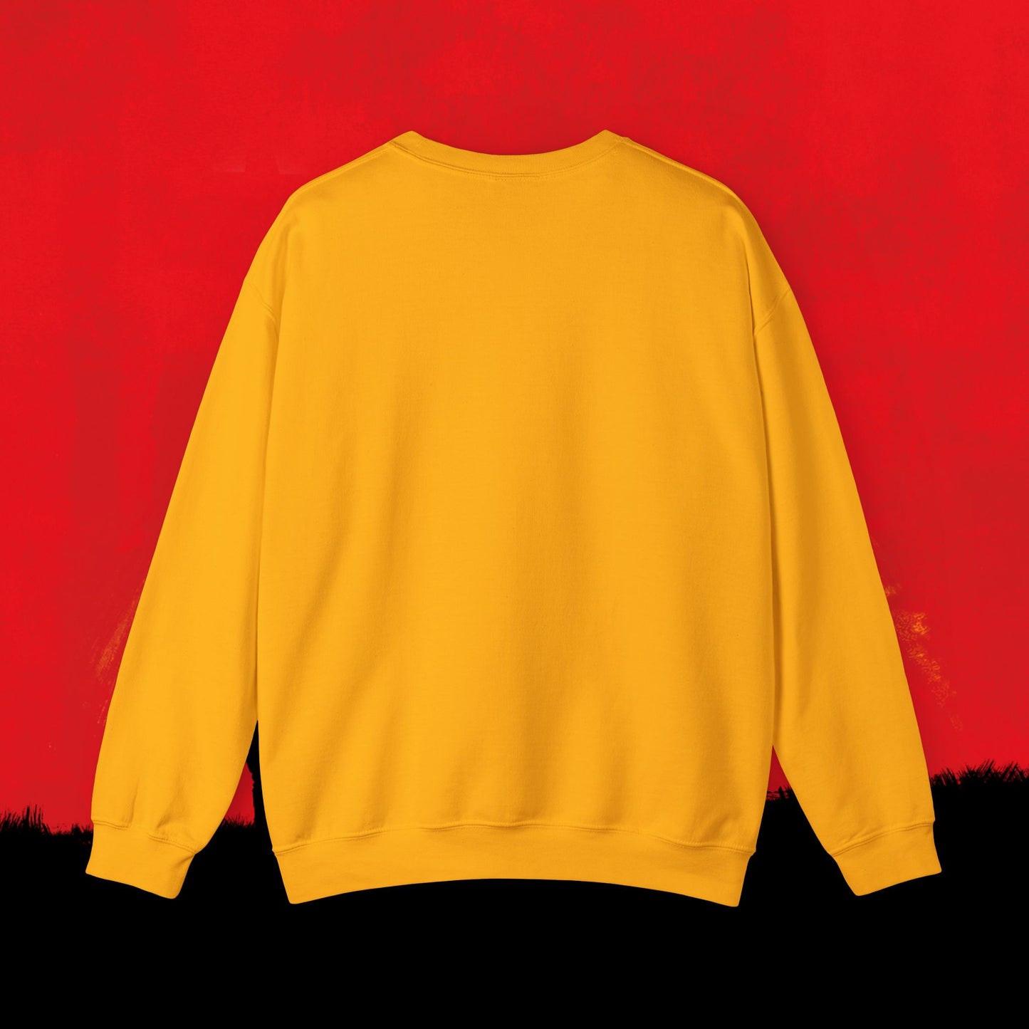 Cowboy Red Dead Redemption Vault Boy Fallout Funny Meme Cartoon Mashup Unisex Heavy Blend Crewneck Sweatshirt Sweatshirts Fallout Red Dead Redemption Vault Boy Video Games Printify