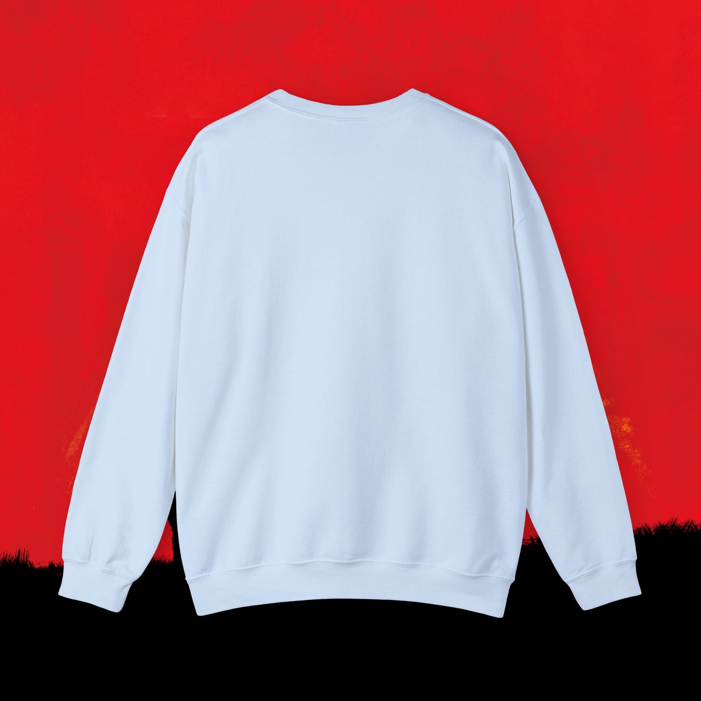 Cowboy Red Dead Redemption Vault Boy Fallout Funny Meme Cartoon Mashup Unisex Heavy Blend Crewneck Sweatshirt Sweatshirts Fallout Red Dead Redemption Vault Boy Video Games Printify