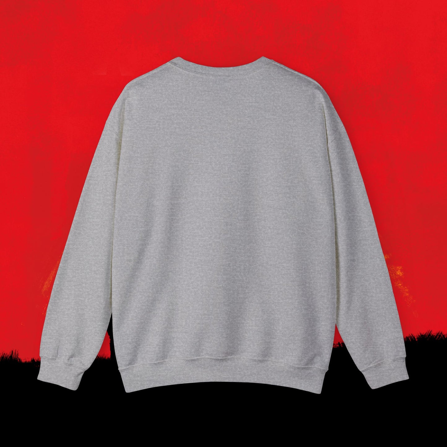 Cowboy Red Dead Redemption Vault Boy Fallout Funny Meme Cartoon Mashup Unisex Heavy Blend Crewneck Sweatshirt Sweatshirts Fallout Red Dead Redemption Vault Boy Video Games Printify