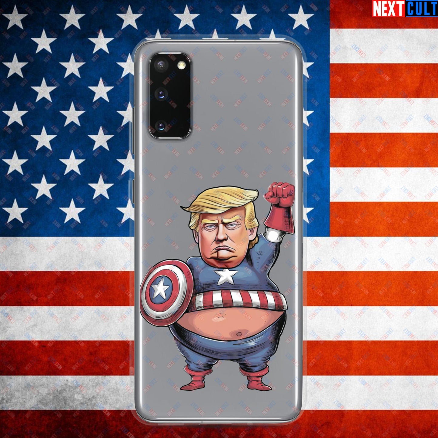 Donald Trump Captain America Clear Case for Samsung Samsung Galaxy S20 Mobile Phone Cases Conspiracy Theories Donald Trump Politics Republicans Next Cult Brand