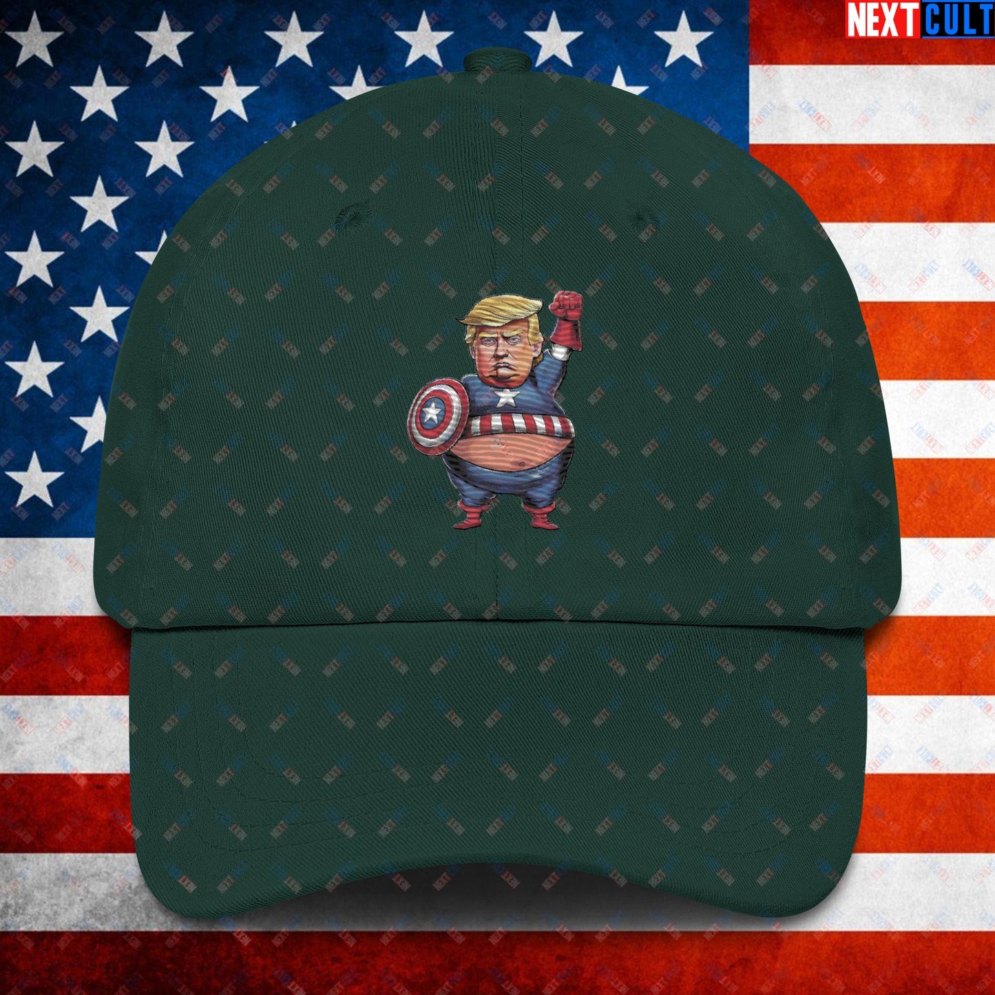 Donald Trump Captain America Dad hat Spruce Hats Conspiracy Theories Donald Trump Politics Republicans Next Cult Brand