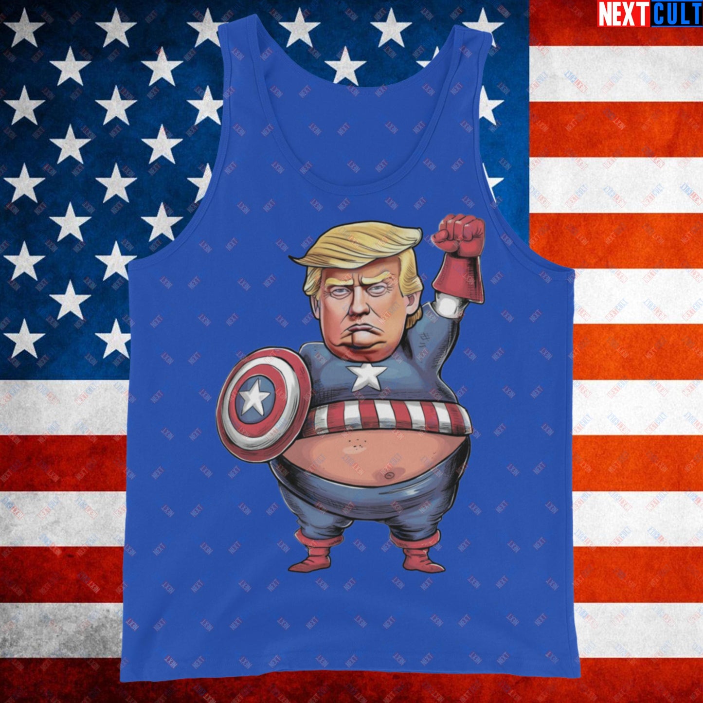 Donald Trump Captain America Tank Top True Royal Tank Tops Conspiracy Theories Donald Trump Politics Republicans Next Cult Brand