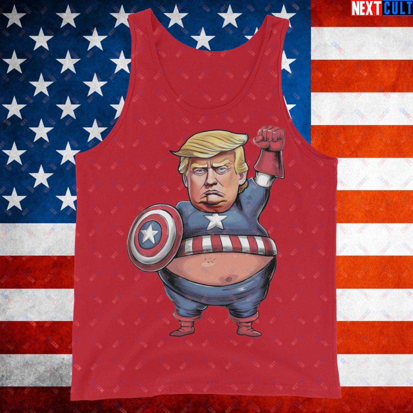 Donald Trump Captain America Tank Top Red Tank Tops Conspiracy Theories Donald Trump Politics Republicans Next Cult Brand
