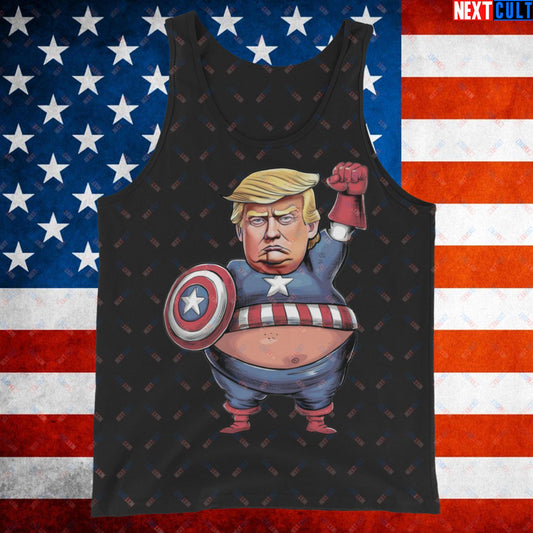 Donald Trump Captain America Tank Top Black Tank Tops Conspiracy Theories Donald Trump Politics Republicans Next Cult Brand