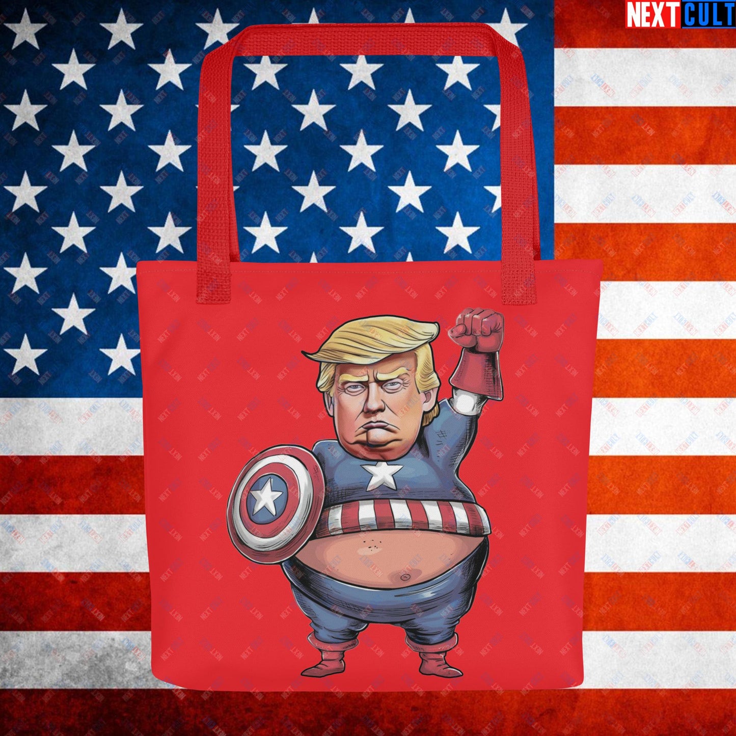Donald Trump Captain America Tote bag Default Title Bags Conspiracy Theories Donald Trump Politics Republicans Next Cult Brand