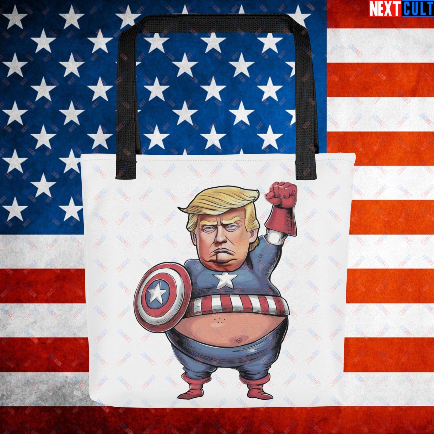 Donald Trump Captain America Tote bag Default Title Bags Conspiracy Theories Donald Trump Politics Republicans Next Cult Brand