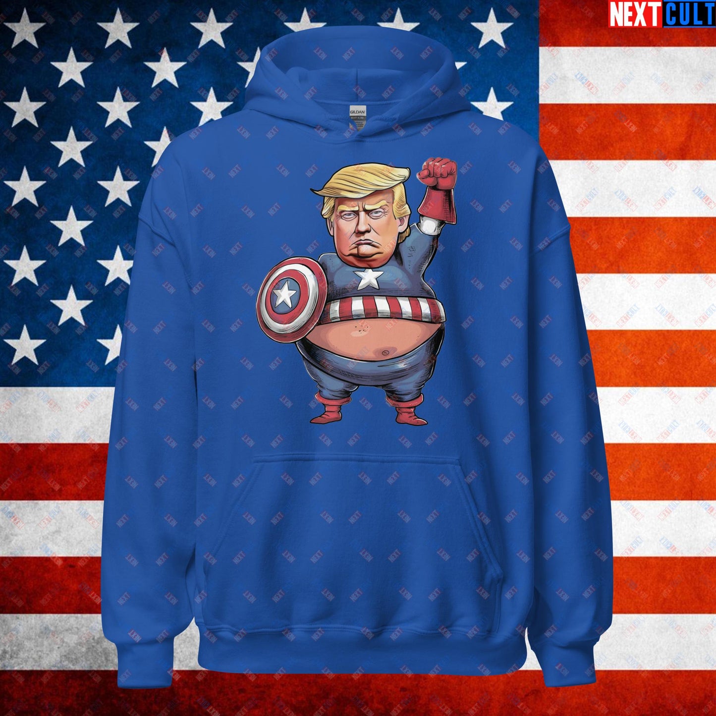 Donald Trump Captain America Unisex Hoodie Royal Hoodies Conspiracy Theories Donald Trump Politics Republicans Next Cult Brand