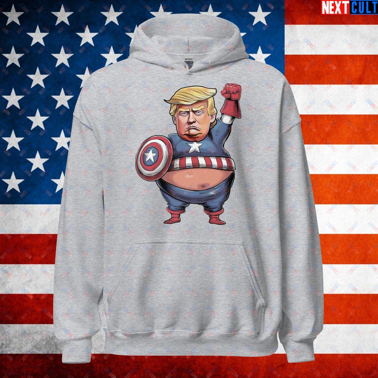 Donald Trump Captain America Unisex Hoodie Sport Grey Hoodies Conspiracy Theories Donald Trump Politics Republicans Next Cult Brand