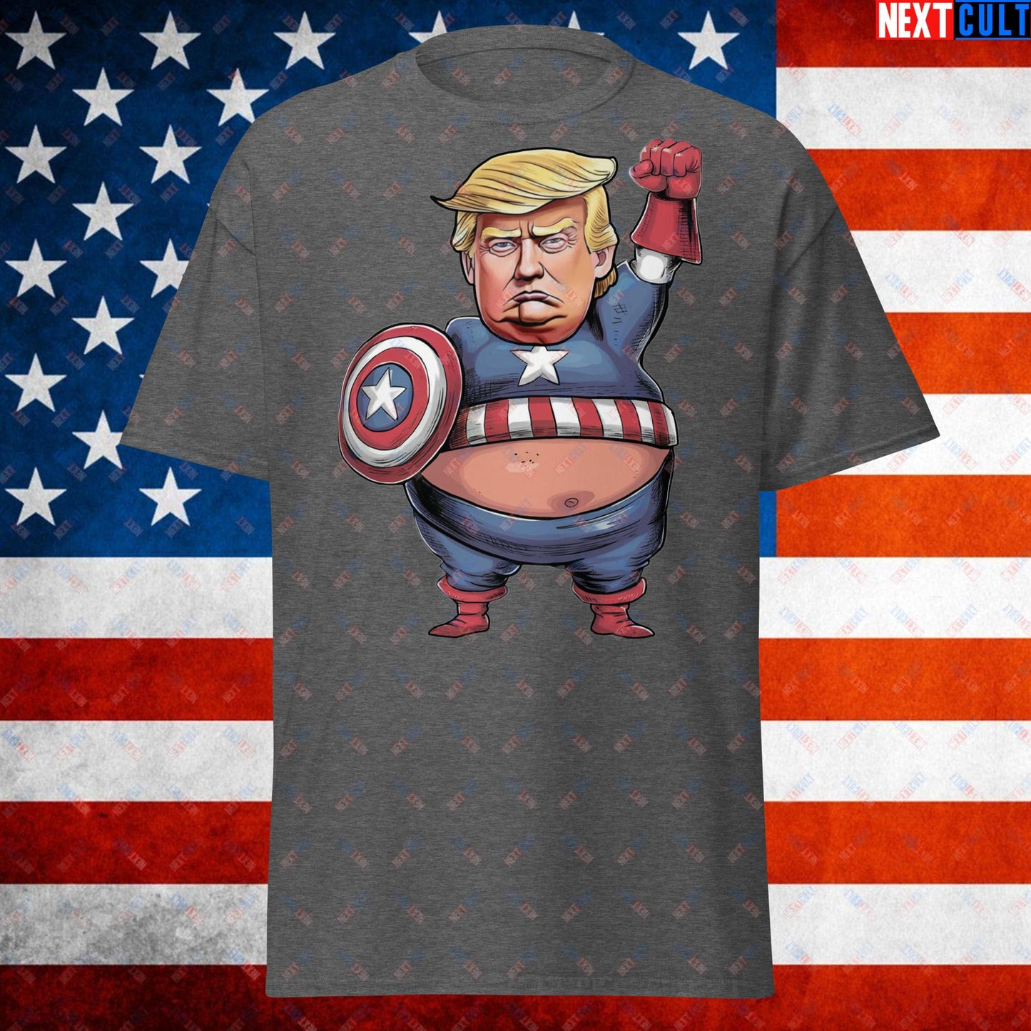 Donald Trump Captain America Unisex shirt Dark Heather T-shirts Conspiracy Theories Donald Trump Politics Republicans Next Cult Brand