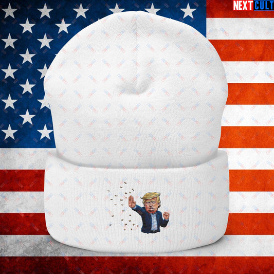Donald Trump Shooting Assassination Attempt Funny Republican Politics Matrix Parody Cuffed Beanie White Hats Conspiracy Theories Donald Trump Politics Republicans Next Cult Brand