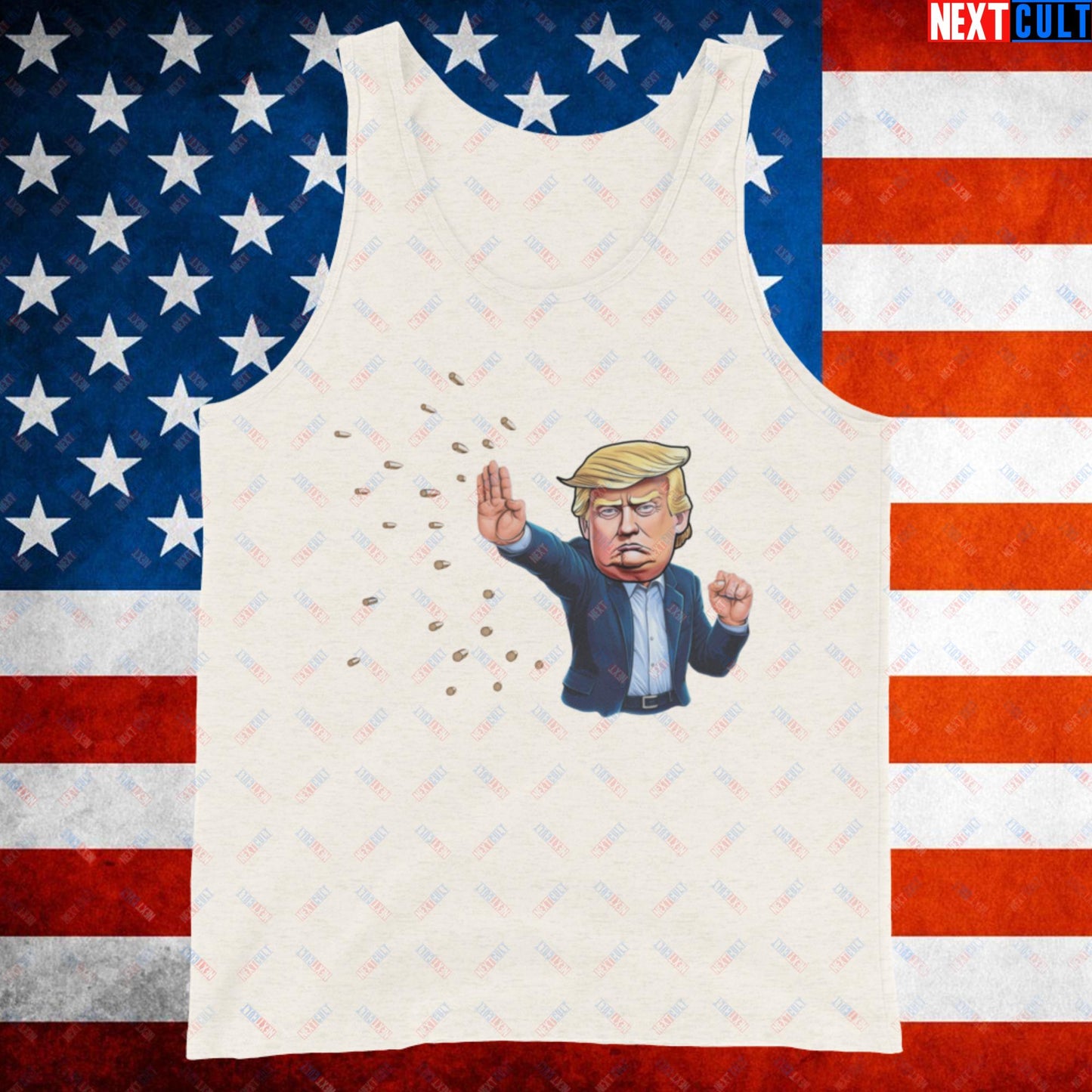 Donald Trump Shooting Assassination Attempt Funny Republican Politics Matrix Parody Tank Top Oatmeal Triblend Tank Tops Conspiracy Theories Donald Trump Politics Republicans Next Cult Brand