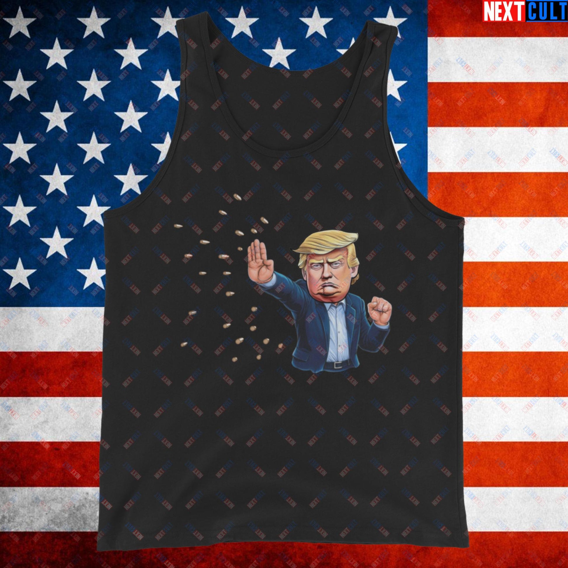 Donald Trump Shooting Assassination Attempt Funny Republican Politics Matrix Parody Tank Top Black Tank Tops Conspiracy Theories Donald Trump Politics Republicans Next Cult Brand