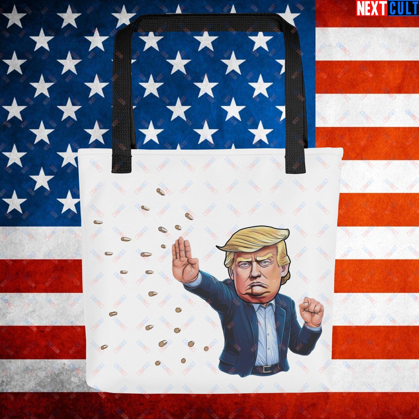 Donald Trump Shooting Assassination Attempt Funny Republican Politics Matrix Parody Tote bag Default Title Bags Conspiracy Theories Donald Trump Politics Republicans Next Cult Brand