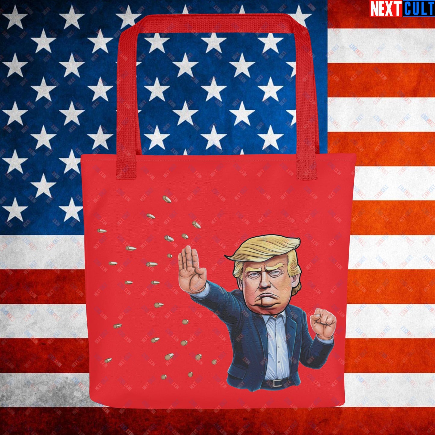 Donald Trump Shooting Assassination Attempt Funny Republican Politics Matrix Parody Tote bag Default Title Bags Conspiracy Theories Donald Trump Politics Republicans Next Cult Brand