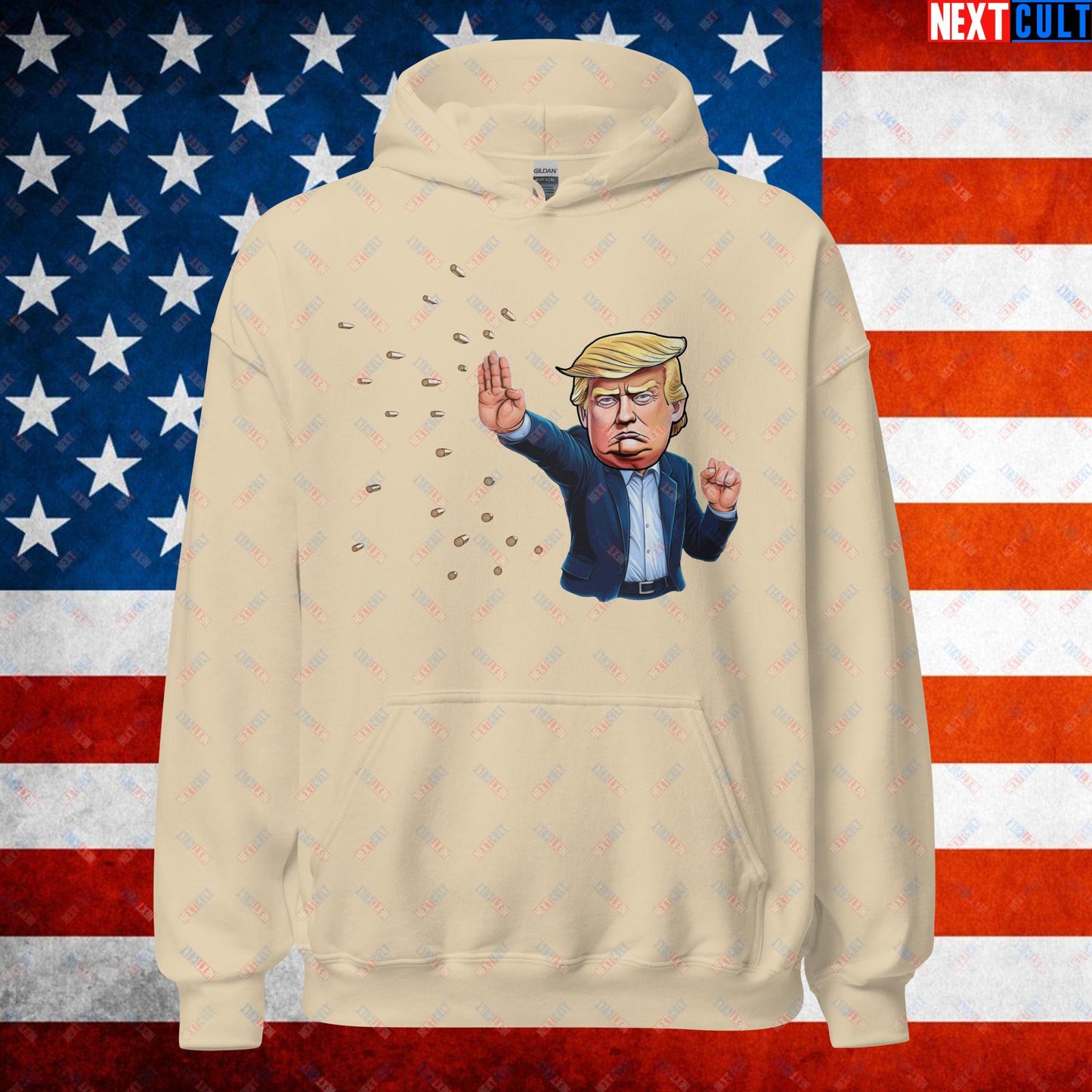 Donald Trump Shooting Assassination Attempt Funny Republican Politics Matrix Parody Unisex Hoodie Sand Hoodies Conspiracy Theories Donald Trump Politics Republicans Next Cult Brand