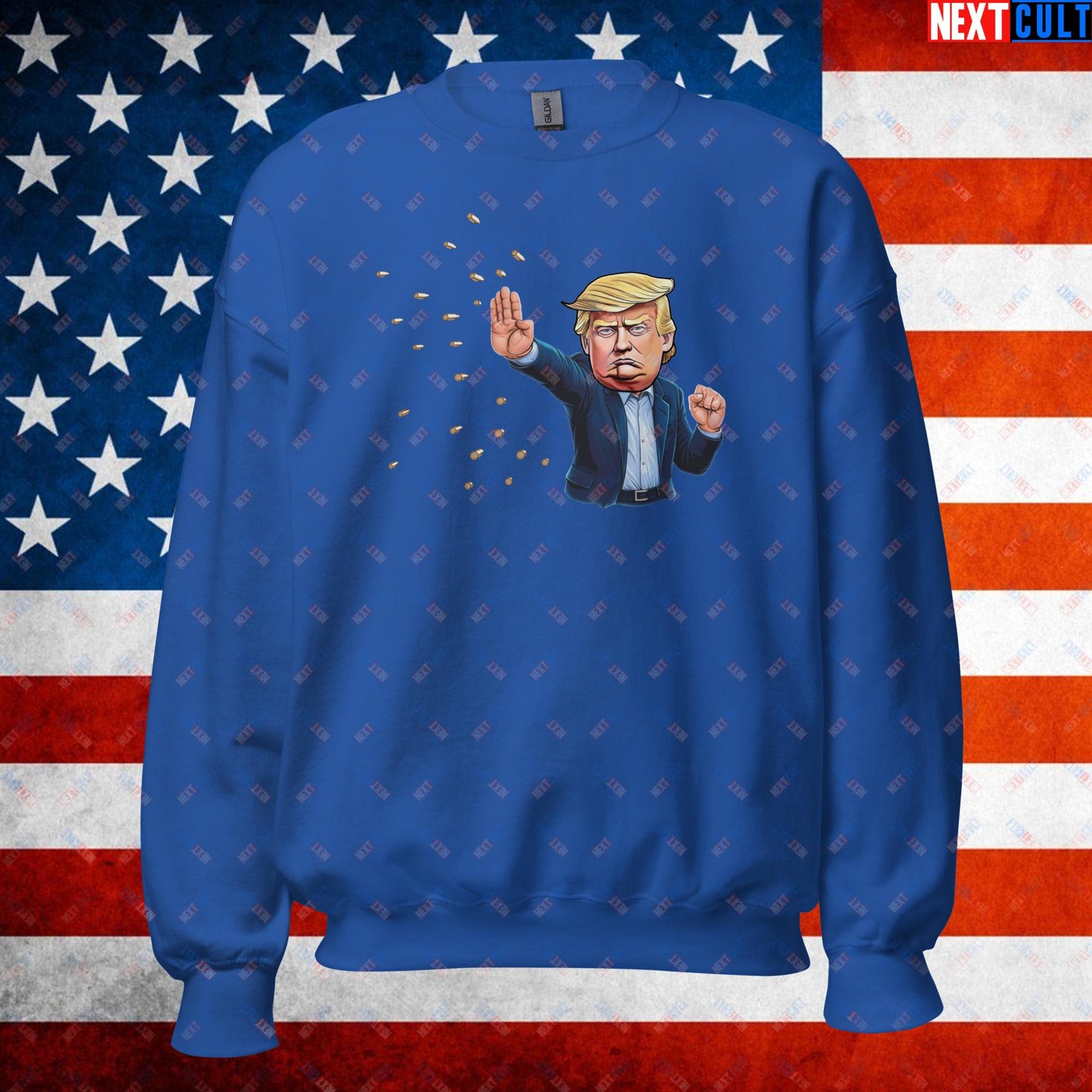 Donald Trump Shooting Assassination Attempt Funny Republican Politics Matrix Parody Unisex Sweatshirt Royal Sweatshirts Conspiracy Theories Donald Trump Politics Republicans Next Cult Brand
