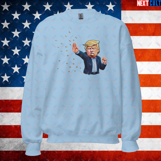 Donald Trump Shooting Assassination Attempt Funny Republican Politics Matrix Parody Unisex Sweatshirt Light Blue Sweatshirts Conspiracy Theories Donald Trump Politics Republicans Next Cult Brand