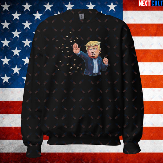 Donald Trump Shooting Assassination Attempt Funny Republican Politics Matrix Parody Unisex Sweatshirt Black Sweatshirts Conspiracy Theories Donald Trump Politics Republicans Next Cult Brand