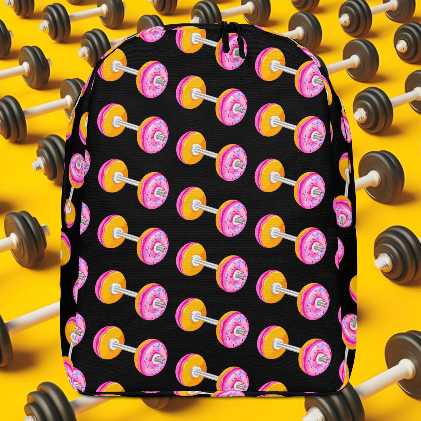 Donut Dumbbell Donuts Barbell Funny Bulk Diet Gym Workout Fitness Bodybuilding Backpack Default Title Bags Bodybuilding Bulking Donuts Fast Food Fitness Gym Workout Next Cult Brand