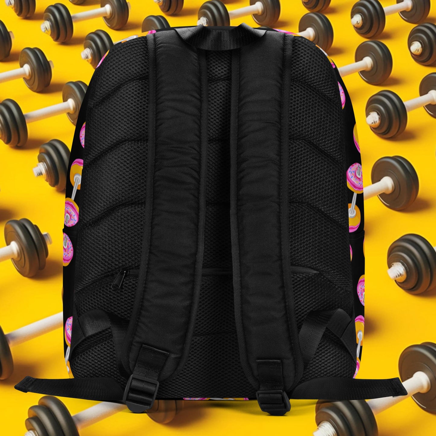 Donut Dumbbell Donuts Barbell Funny Bulk Diet Gym Workout Fitness Bodybuilding Backpack Bags Bodybuilding Bulking Donuts Fast Food Fitness Gym Workout Next Cult Brand