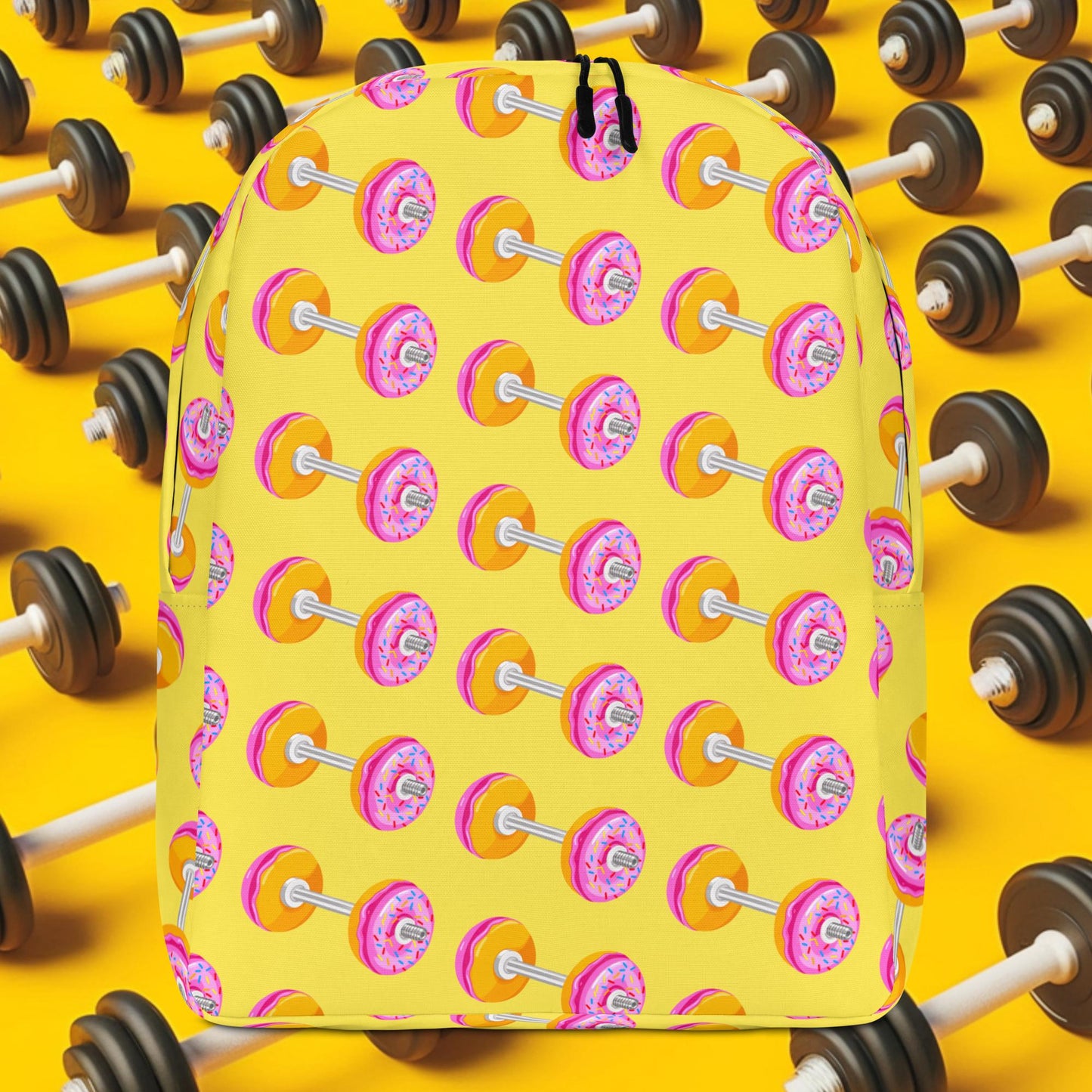 Donut Dumbbell Donuts Barbell Funny Bulk Diet Gym Workout Fitness Bodybuilding Backpack Default Title Bags Bodybuilding Bulking Donuts Fast Food Fitness Gym Workout Next Cult Brand