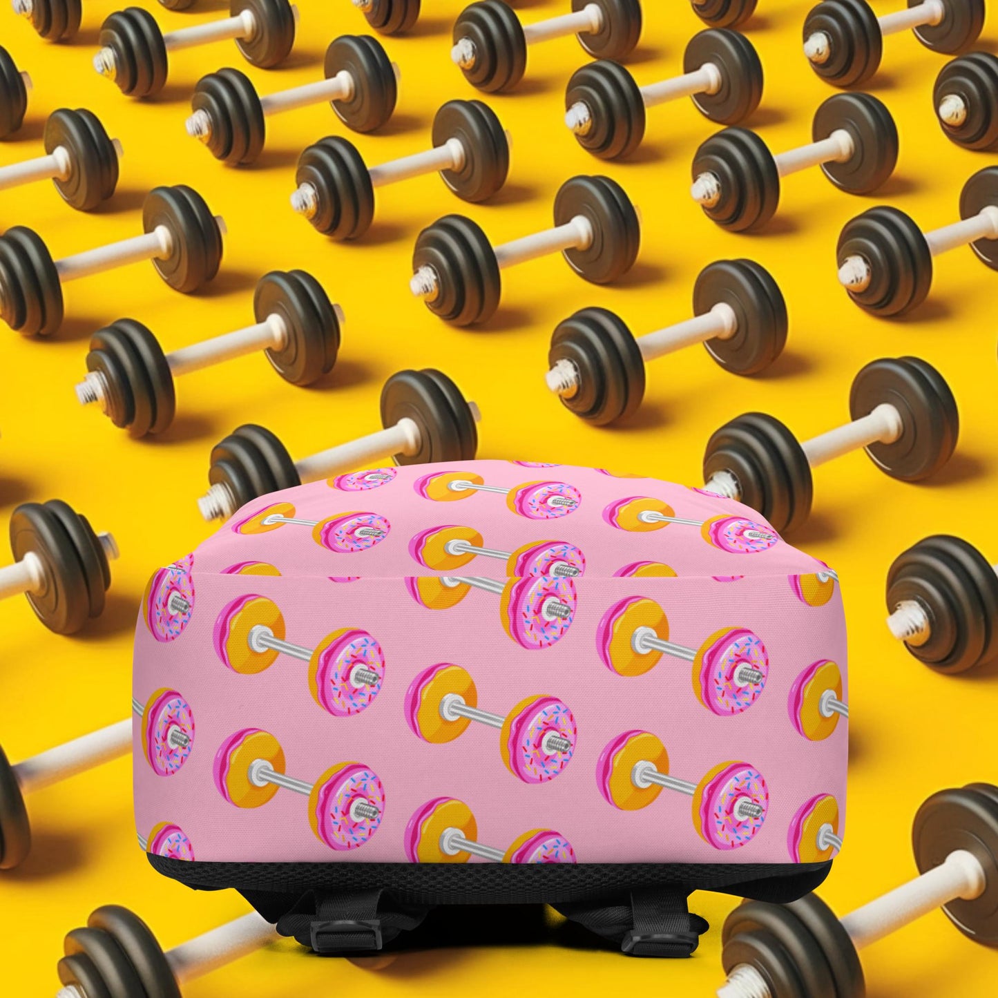 Donut Dumbbell Donuts Barbell Funny Bulk Diet Gym Workout Fitness Bodybuilding Backpack Bags Bodybuilding Bulking Donuts Fast Food Fitness Gym Workout Next Cult Brand