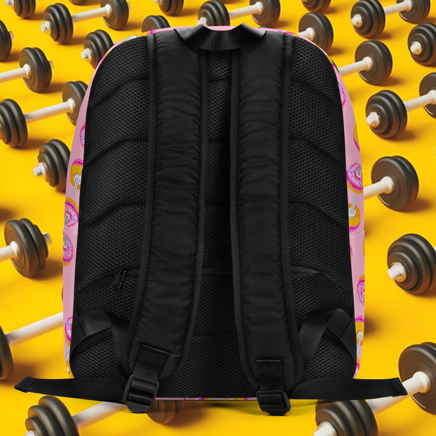 Donut Dumbbell Donuts Barbell Funny Bulk Diet Gym Workout Fitness Bodybuilding Backpack Bags Bodybuilding Bulking Donuts Fast Food Fitness Gym Workout Next Cult Brand