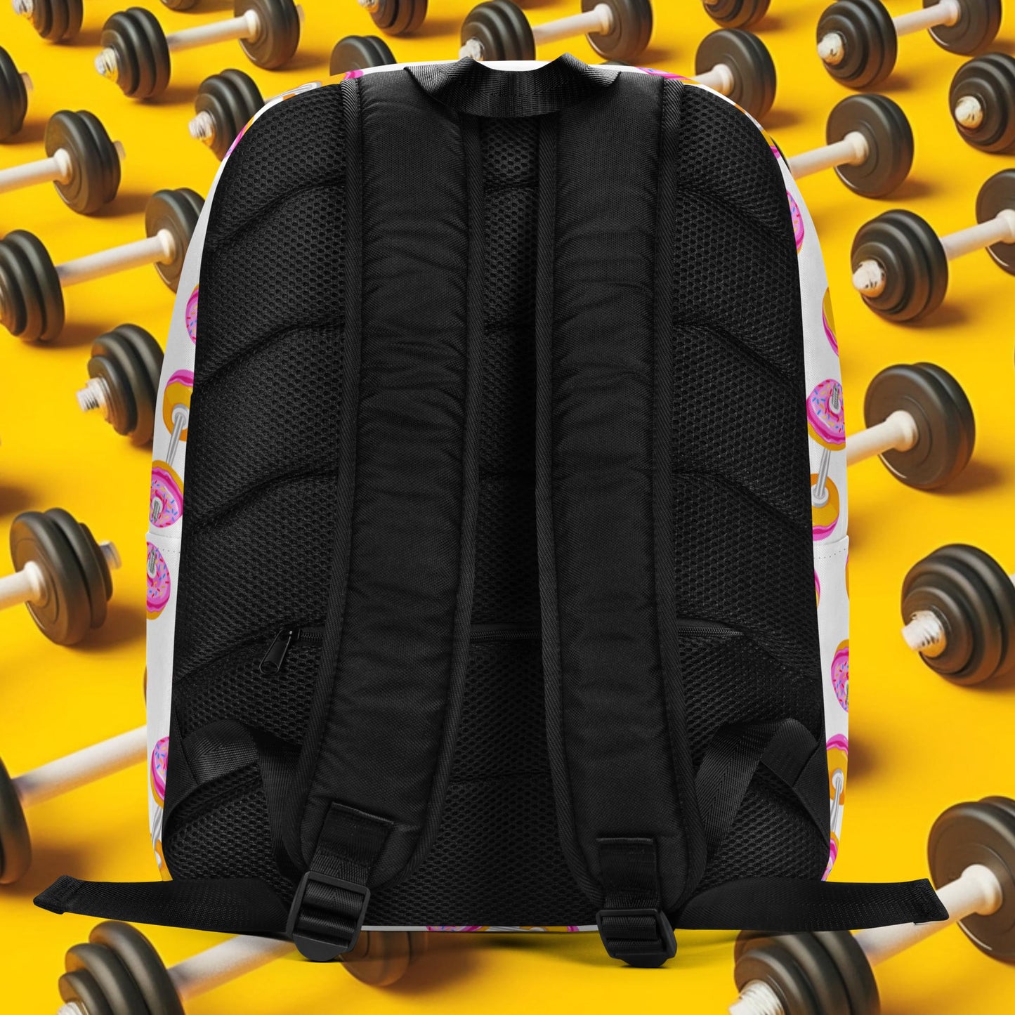 Donut Dumbbell Donuts Barbell Funny Bulk Diet Gym Workout Fitness Bodybuilding Backpack Bags Bodybuilding Bulking Donuts Fast Food Fitness Gym Workout Next Cult Brand