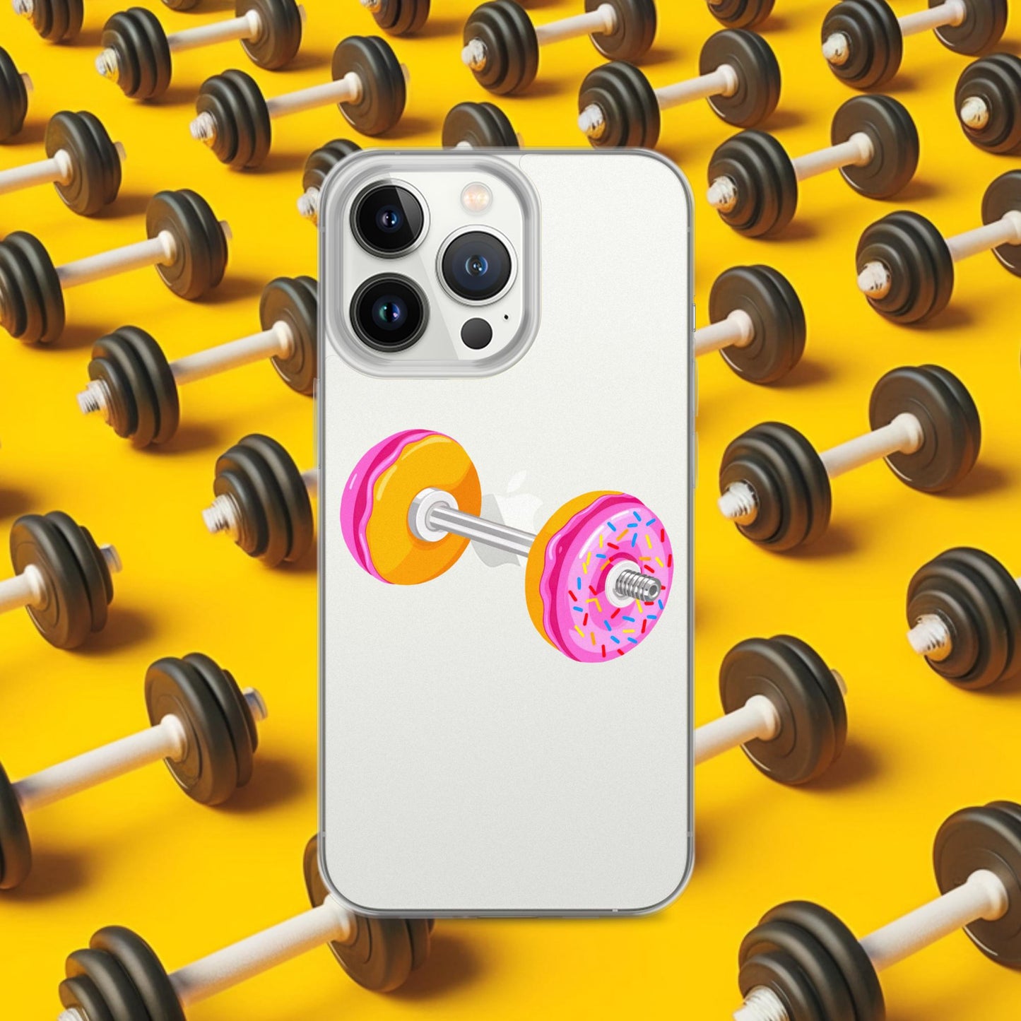Donut Dumbbell Donuts Barbell Funny Bulk Diet Gym Workout Fitness Bodybuilding Clear Case for iPhone iPhone 13 Pro Mobile Phone Cases Bodybuilding Bulking Donuts Fast Food Fitness Gym Workout Next Cult Brand
