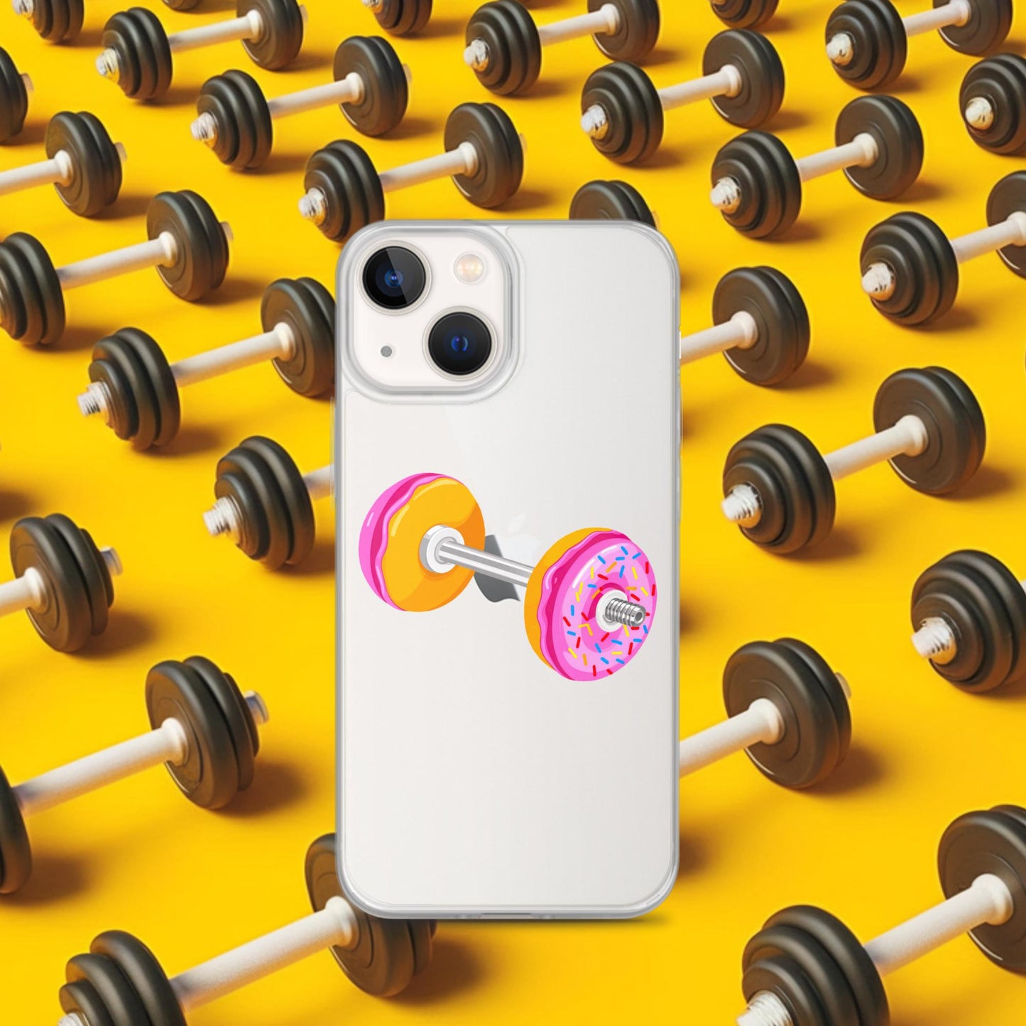 Donut Dumbbell Donuts Barbell Funny Bulk Diet Gym Workout Fitness Bodybuilding Clear Case for iPhone iPhone 13 mini Mobile Phone Cases Bodybuilding Bulking Donuts Fast Food Fitness Gym Workout Next Cult Brand