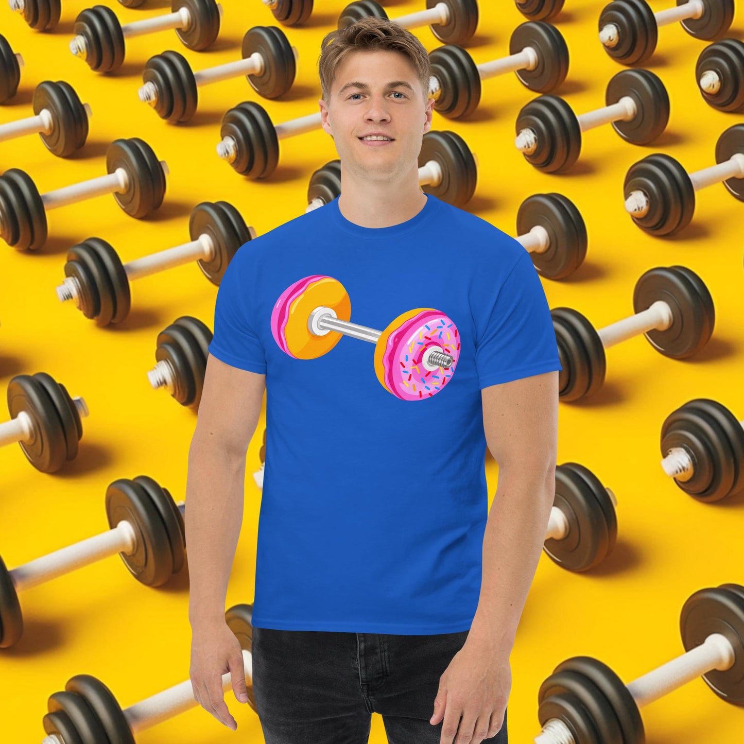 Donut Dumbbell Donuts Barbell Funny Bulk Diet Gym Workout Fitness Bodybuilding tee Royal T-shirts Bodybuilding Bulking Donuts Fast Food Fitness Gym Powerlifting Pump Cover Workout Next Cult Brand