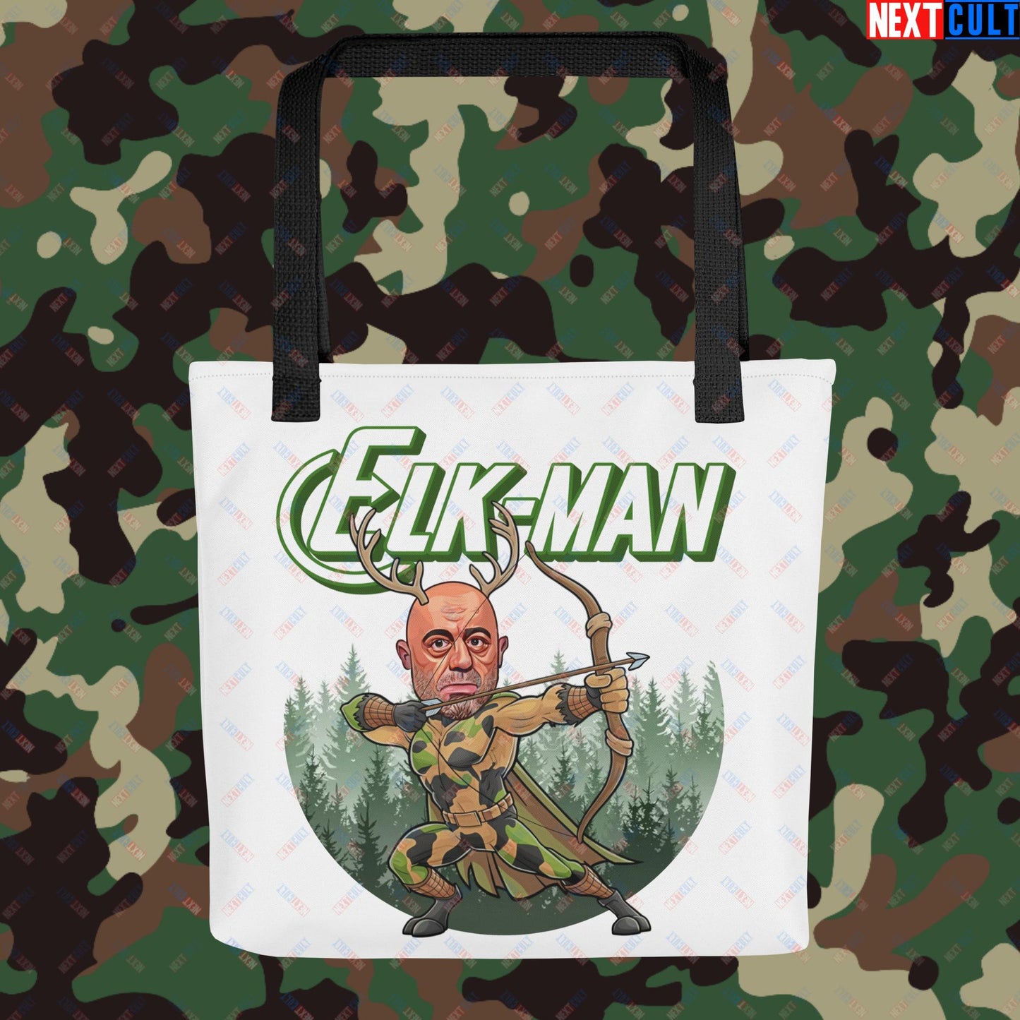 Elk-Man Joe Rogan Funny Hunting JRE Podcast Tote bag Default Title Bags Joe Rogan Podcasts Stand-up Comedy Next Cult Brand