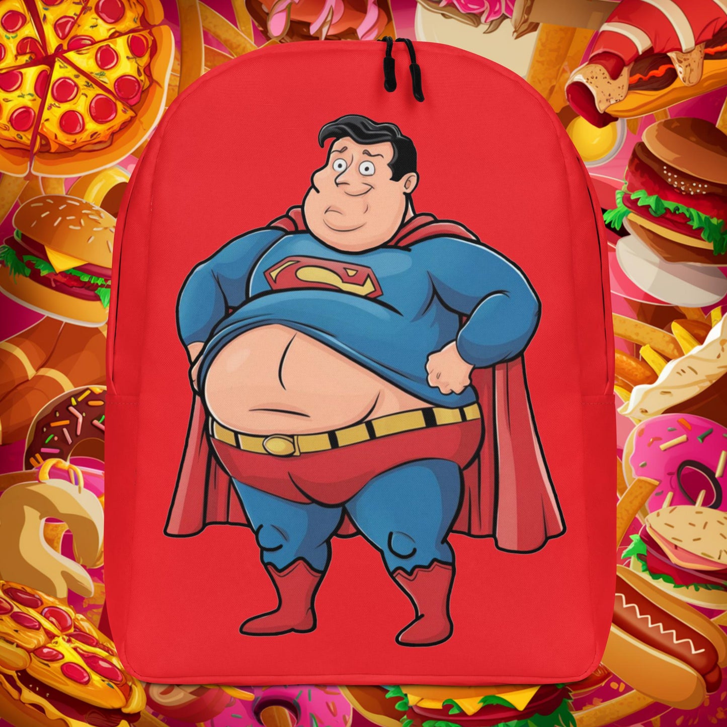Fat Superhero Funny Inaction Hero Backpack Default Title Bags Movies Superheroes Superman Next Cult Brand