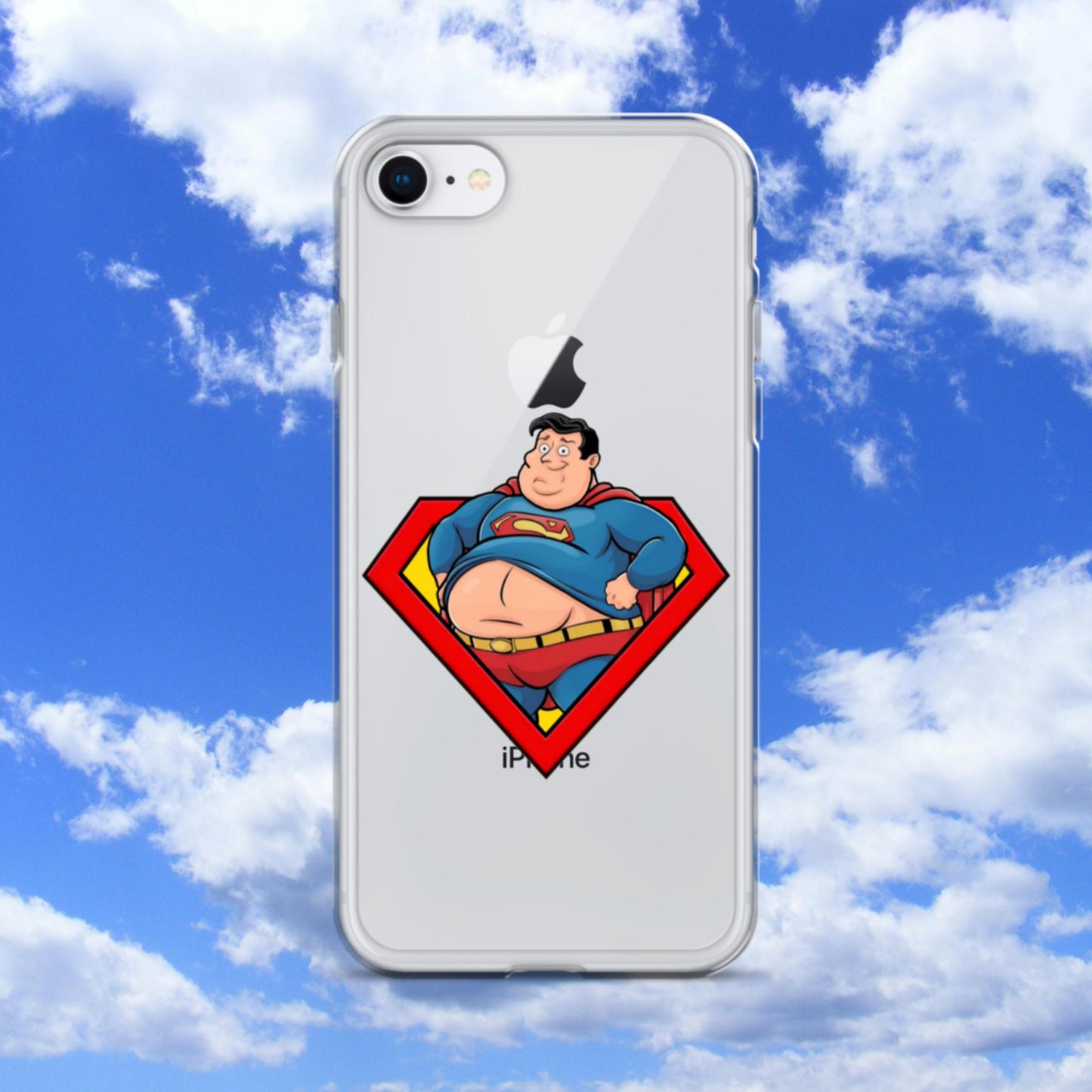 Fat Superman Funny Superhero Clear Case for iPhone iPhone 7 8 Mobile Phone Cases Movies Superheroes Superman Next Cult Brand