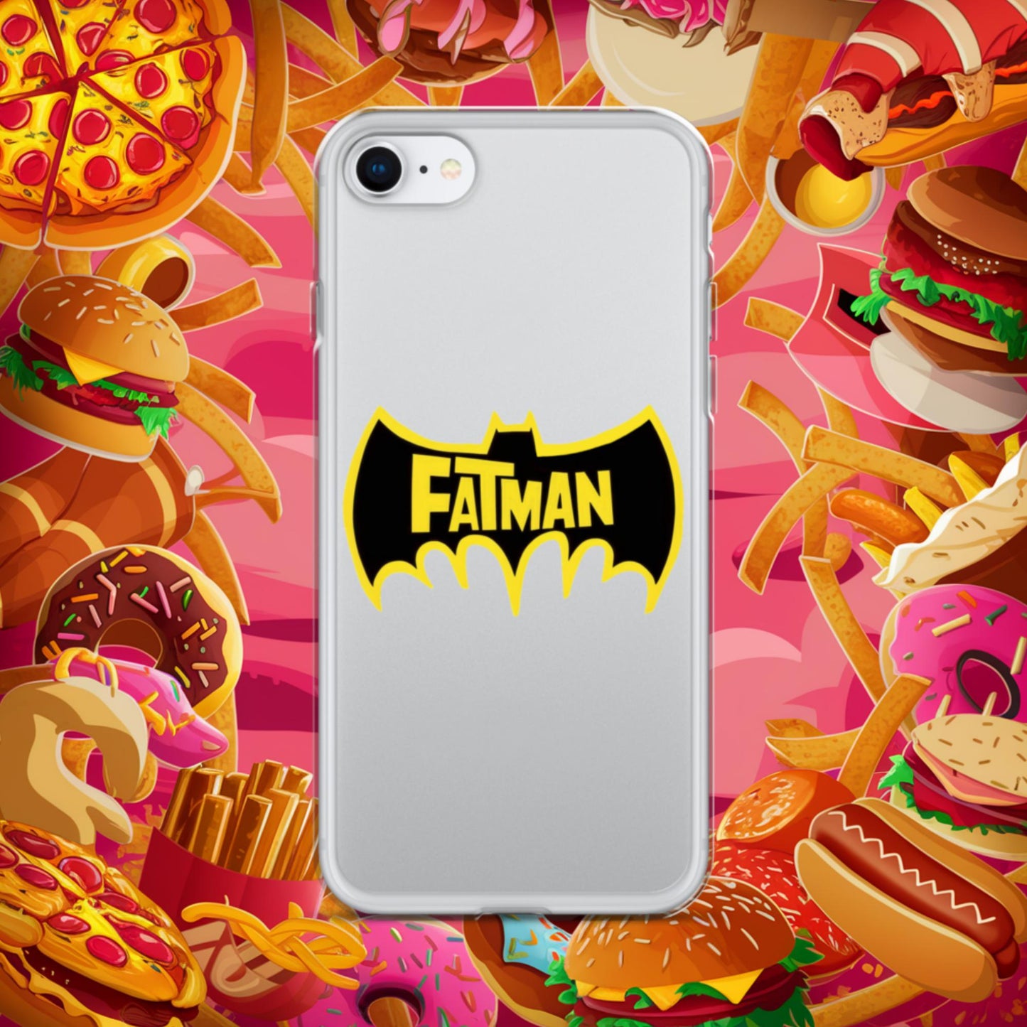 FatMan Funny Fat Superhero Clear Case for iPhone iPhone SE Mobile Phone Cases Batman Movies Superheroes Next Cult Brand