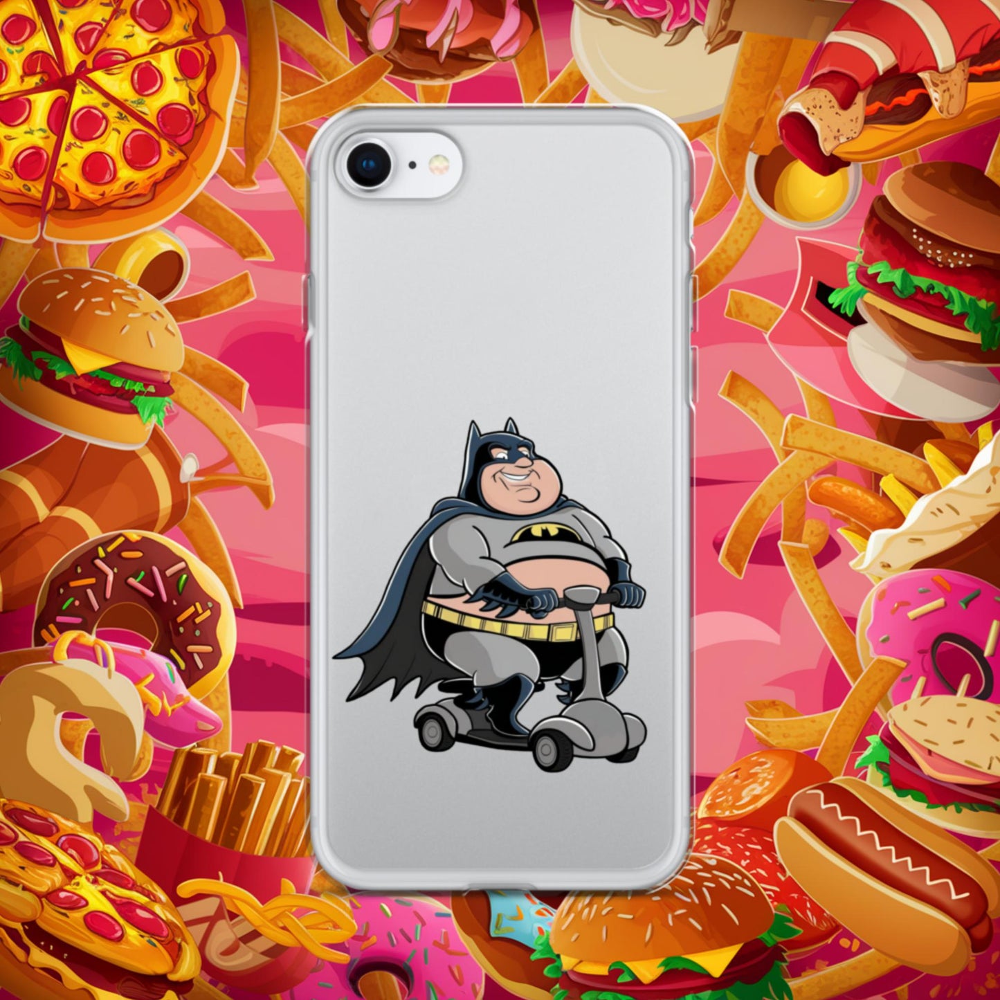 Fatman Fat Superhero Funny Clear Case for iPhone iPhone SE Mobile Phone Cases Batman Movies Superheroes Next Cult Brand