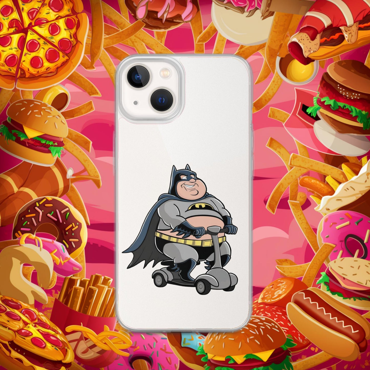 Fatman Fat Superhero Funny Clear Case for iPhone iPhone 13 Mobile Phone Cases Batman Movies Superheroes Next Cult Brand