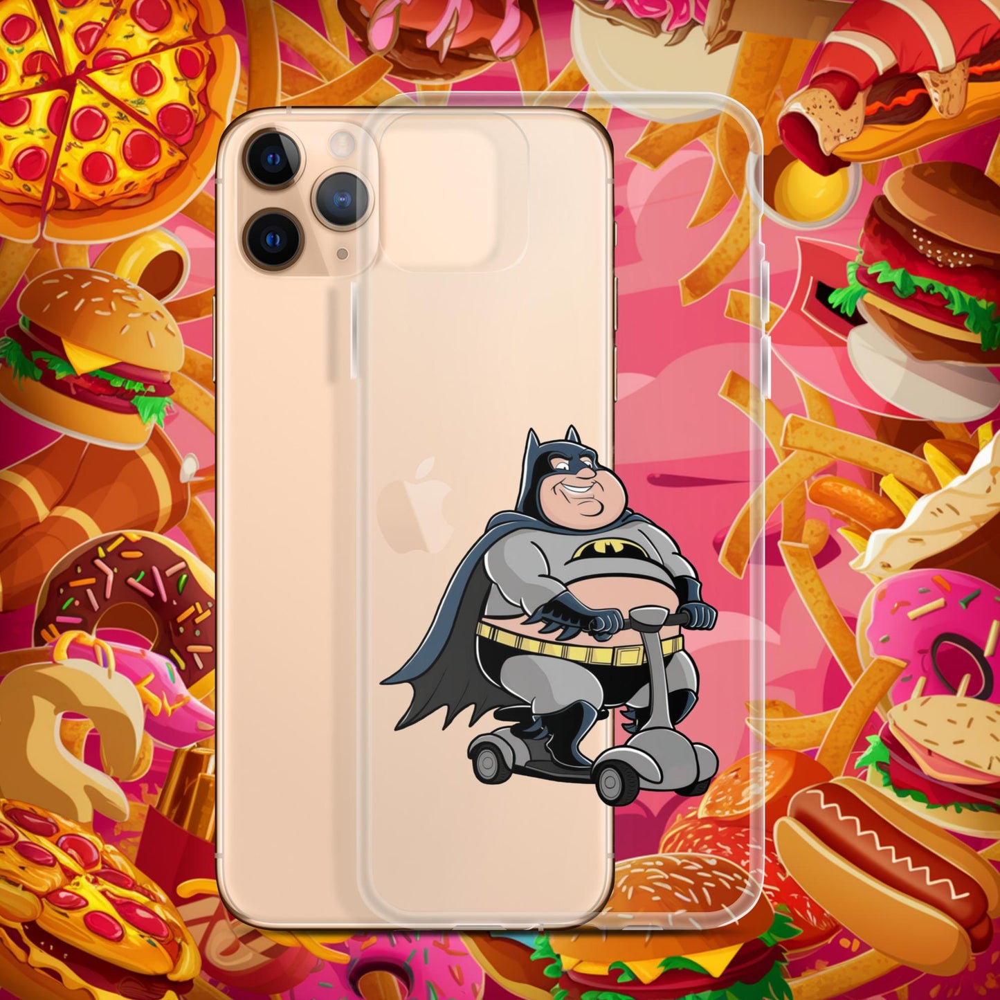 Fatman Fat Superhero Funny Clear Case for iPhone iPhone 11 Pro Max Mobile Phone Cases Batman Movies Superheroes Next Cult Brand