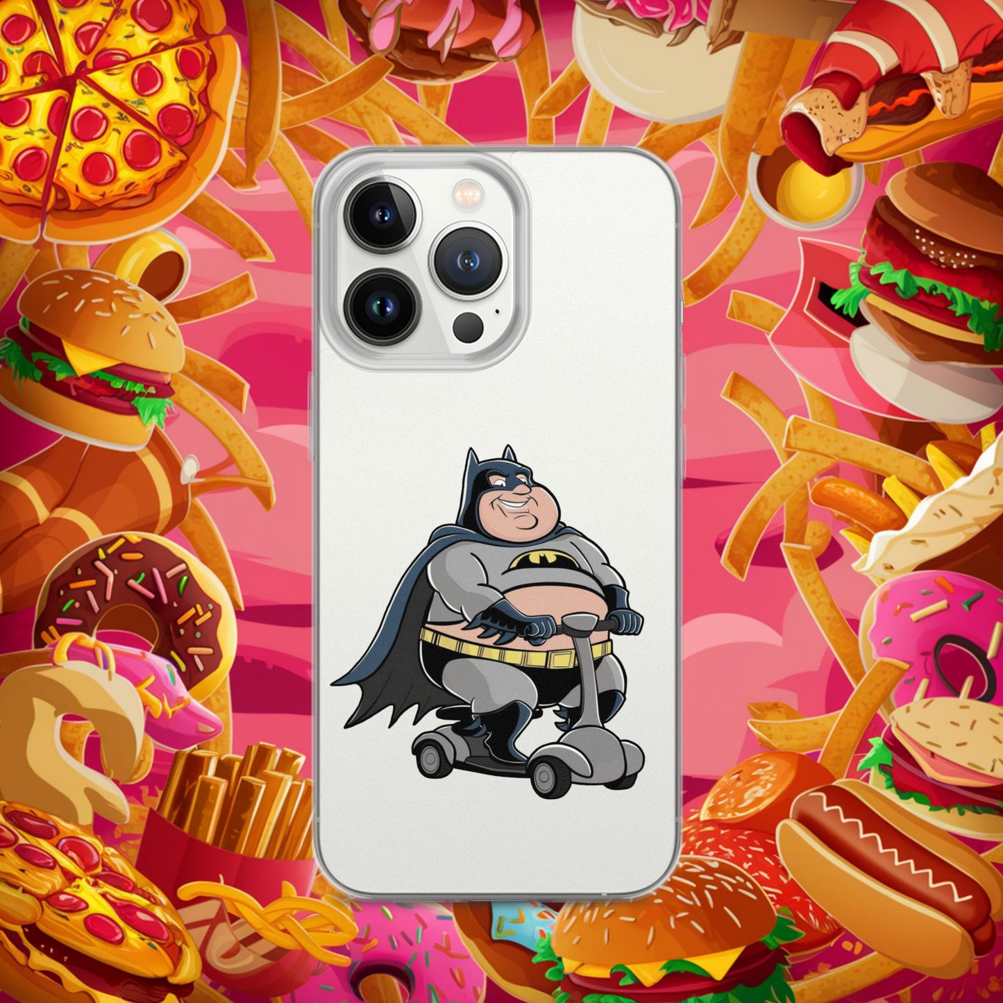 Fatman Fat Superhero Funny Clear Case for iPhone iPhone 13 Pro Mobile Phone Cases Batman Movies Superheroes Next Cult Brand