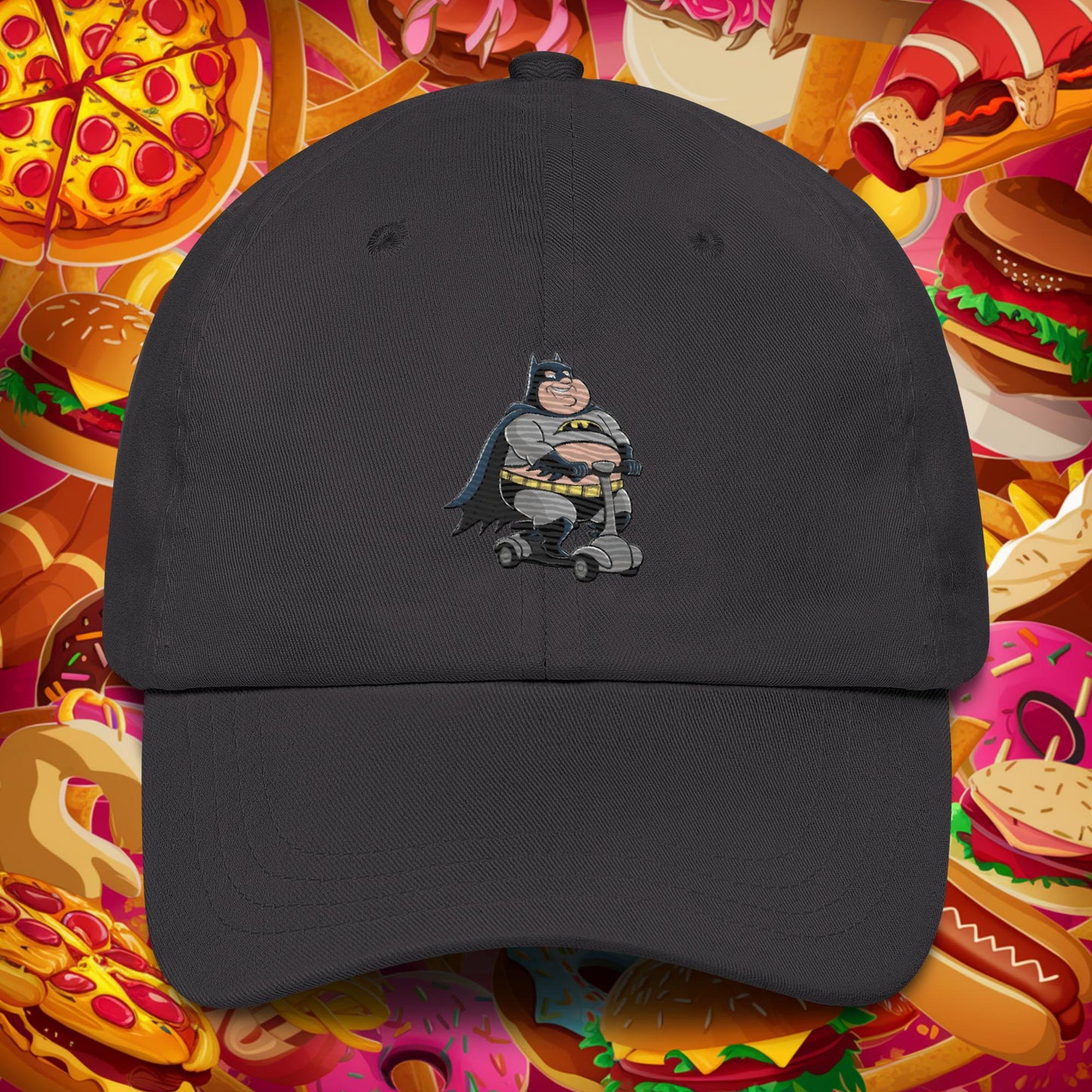 Fatman Fat Superhero Funny Dad hat Dark Grey Hats Batman Movies Superheroes Next Cult Brand
