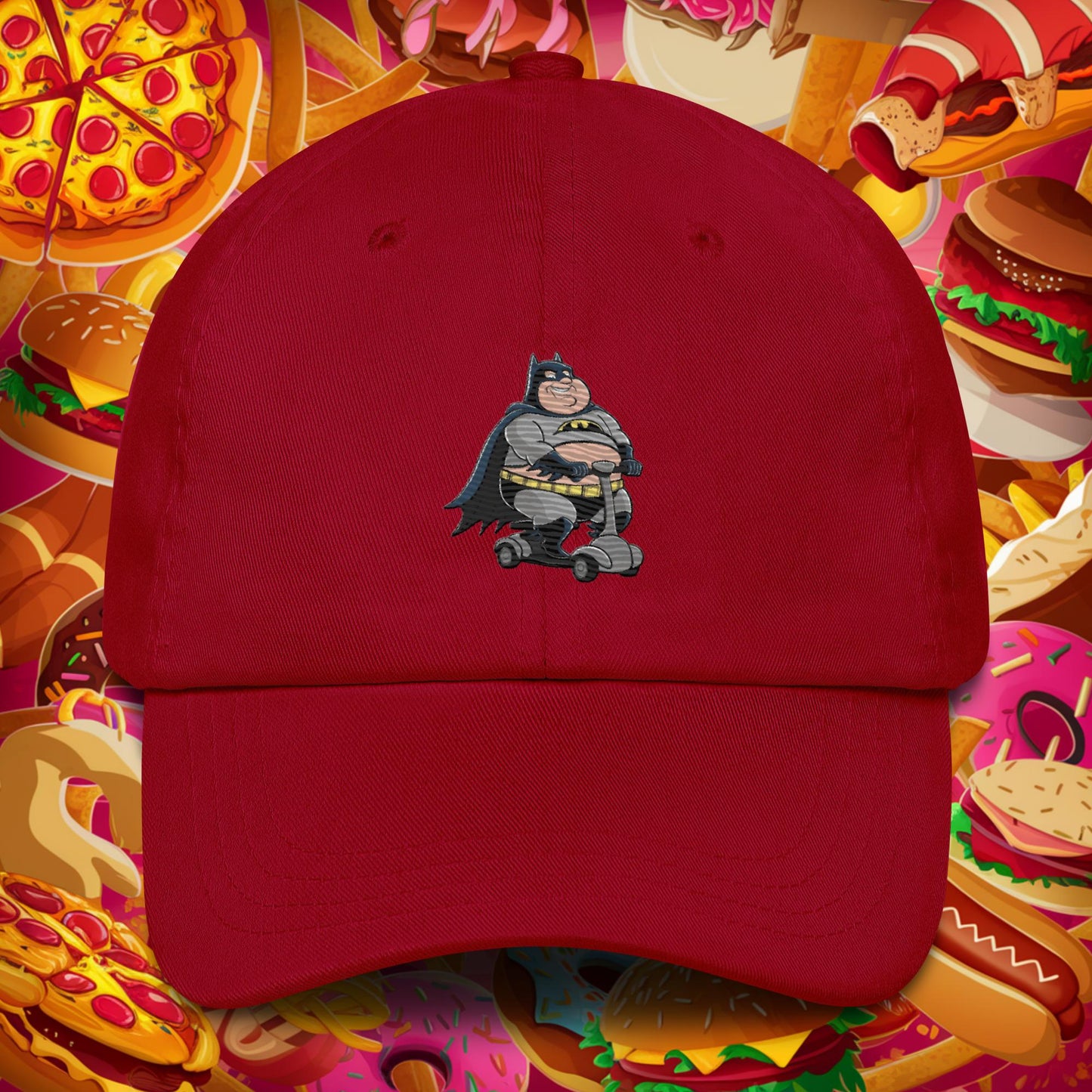 Fatman Fat Superhero Funny Dad hat Cranberry Hats Batman Movies Superheroes Next Cult Brand