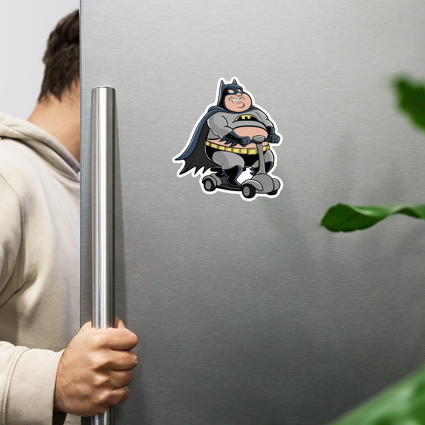 Fatman Fat Superhero Funny Magnet 6″×6″ Magnets Batman Justice League Movies Superheroes Next Cult Brand
