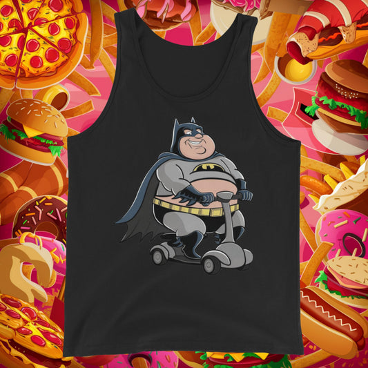 Fatman Fat Superhero Funny Tank Top Black Tank Tops Batman Justice League Movies Superheroes Next Cult Brand