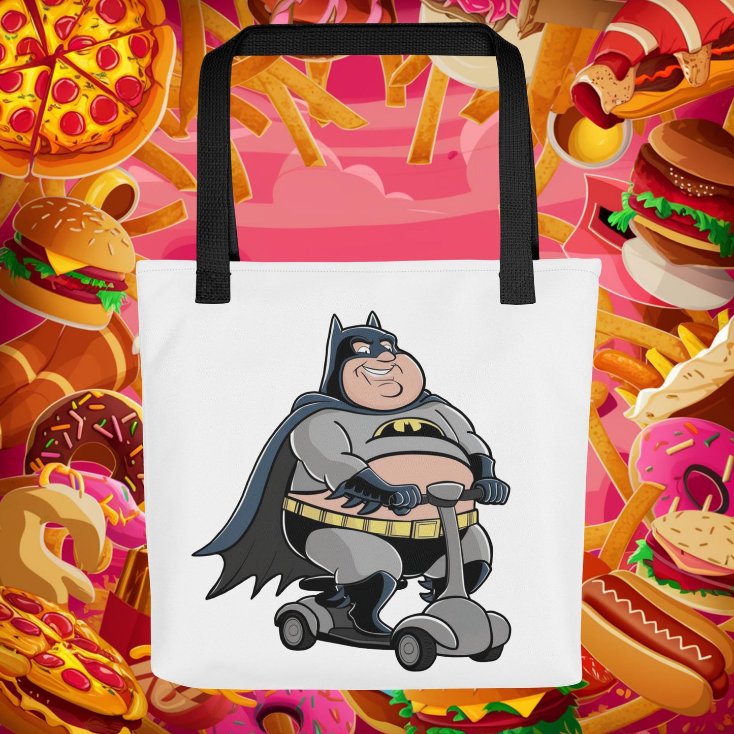 Fatman Fat Superhero Funny Tote bag Default Title Bags Batman Justice League Movies Superheroes Next Cult Brand