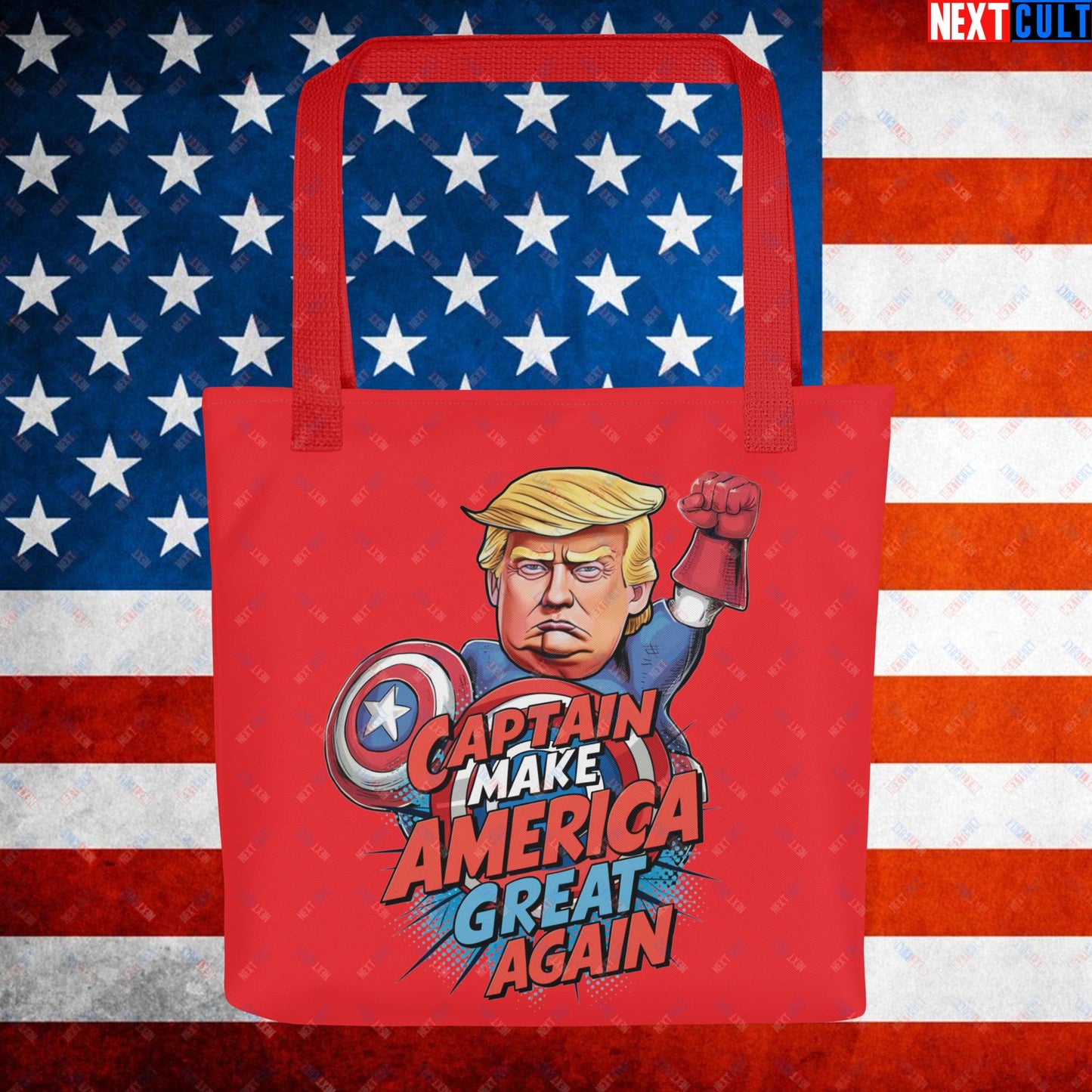 Funny Donald Trump Captain Make America Great Again MAGA Tote bag Default Title Bags Conspiracy Theories Donald Trump Politics Republicans Next Cult Brand
