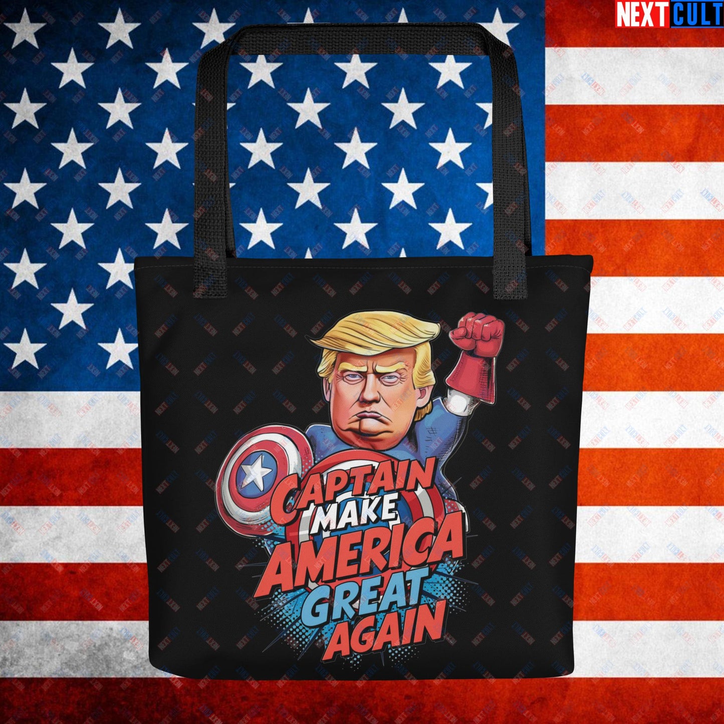 Funny Donald Trump Captain Make America Great Again MAGA Tote bag Default Title Bags Conspiracy Theories Donald Trump Politics Republicans Next Cult Brand