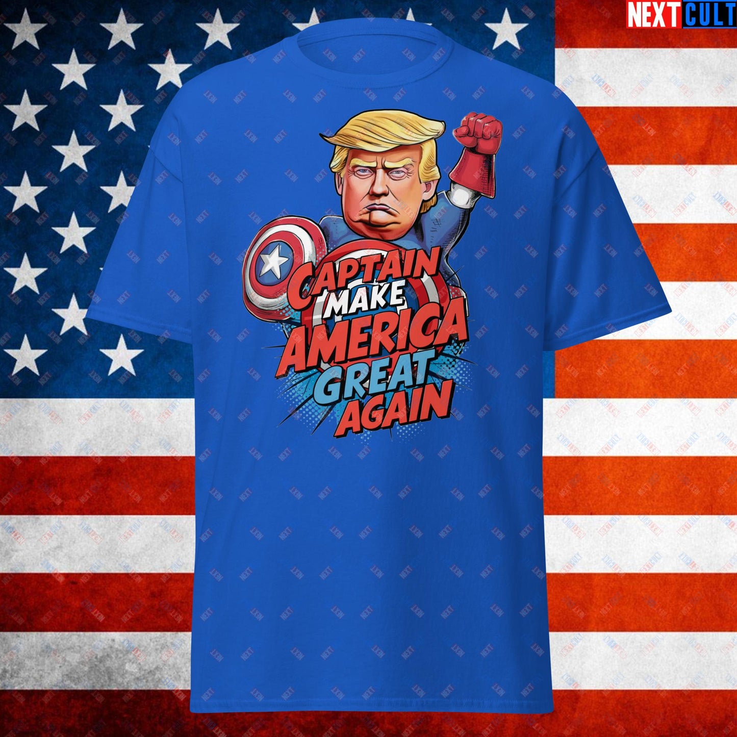 Funny Donald Trump Captain Make America Great Again MAGA Unisex tee Royal T-shirts Conspiracy Theories Donald Trump Politics Republicans Next Cult Brand