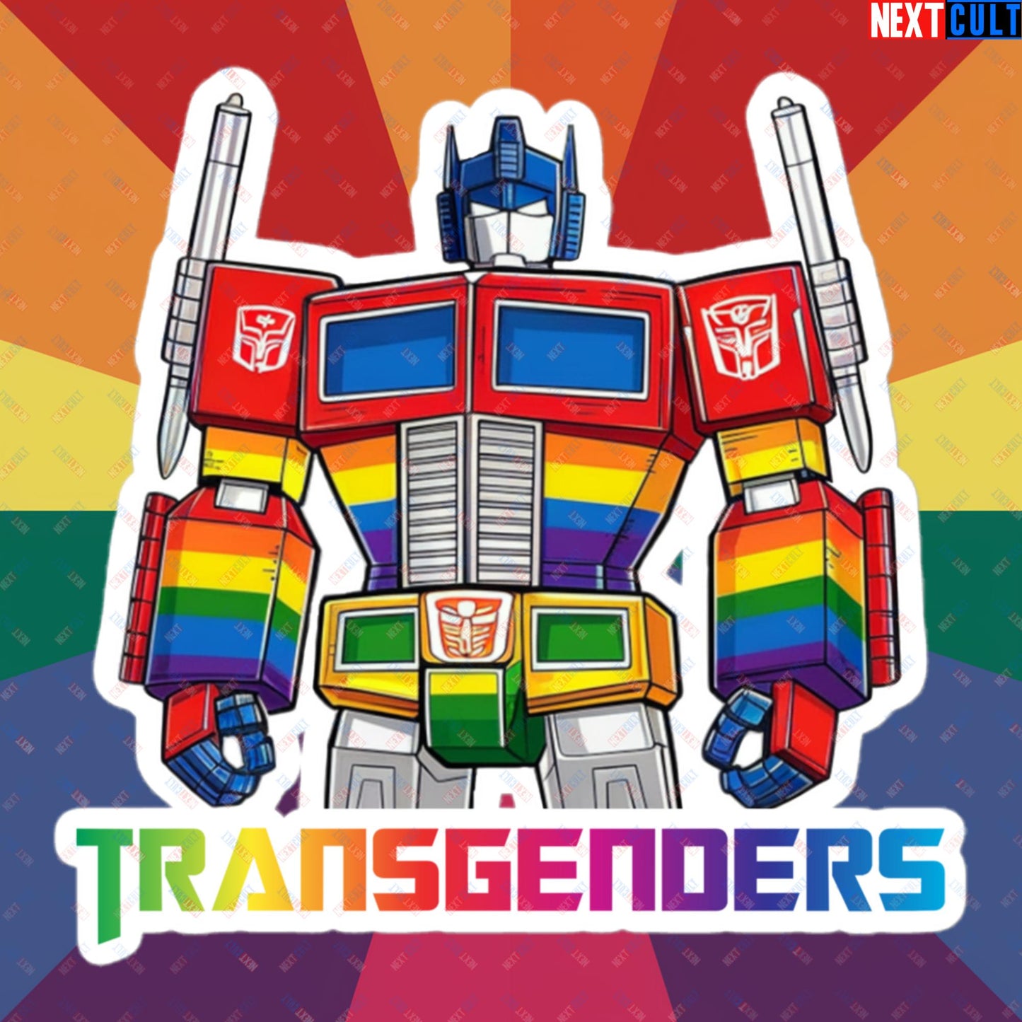 Funny Transgenders Transformers LGBTQ+ Pride Bubble-free stickers 5.5″×5.5″ Stickers LGBTQ+ Movies Transformers Next Cult Brand