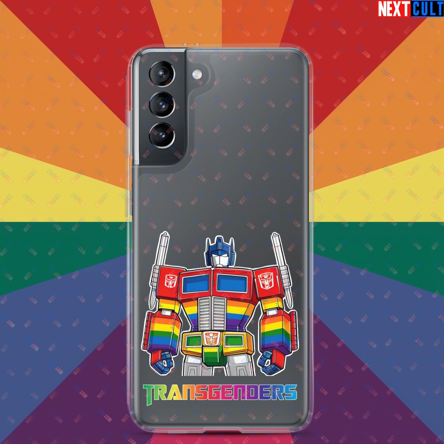 Funny Transgenders Transformers LGBTQ+ Pride Clear Case for Samsung Samsung Galaxy S21 Mobile Phone Cases LGBTQ+ Movies Transformers Next Cult Brand