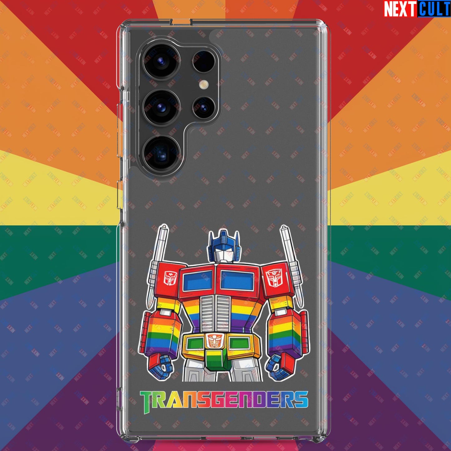 Funny Transgenders Transformers LGBTQ+ Pride Clear Case for Samsung Samsung Galaxy S24 Ultra Mobile Phone Cases LGBTQ+ Movies Transformers Next Cult Brand